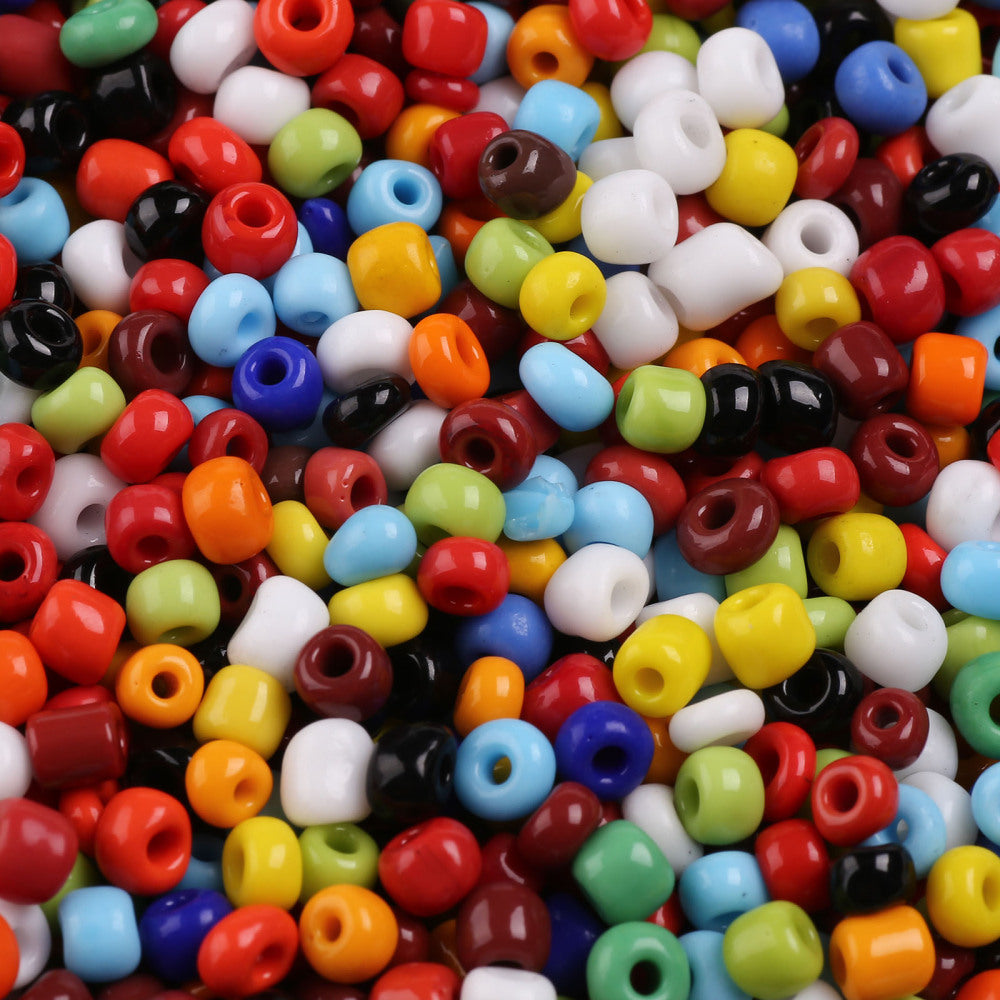6/0 Baking Paint Glass Seed Beads (11gms)