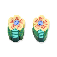 Flowers Polymer Clay Beads (10pcs)