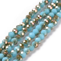 4mm Half Plated Glass Beads Strand