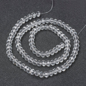 4mm Rondelle Glass Beads Strand