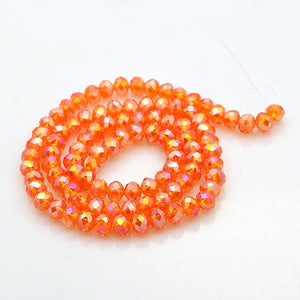 6mm Abacus Glass Beads Strand