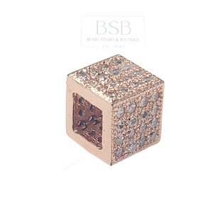 Cube Spacer Cubic Zirconia Beads