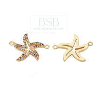 Brass Starfish Zirconia Link
