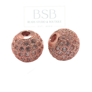 10mm Round Cubic Zirconia Beads Spacer