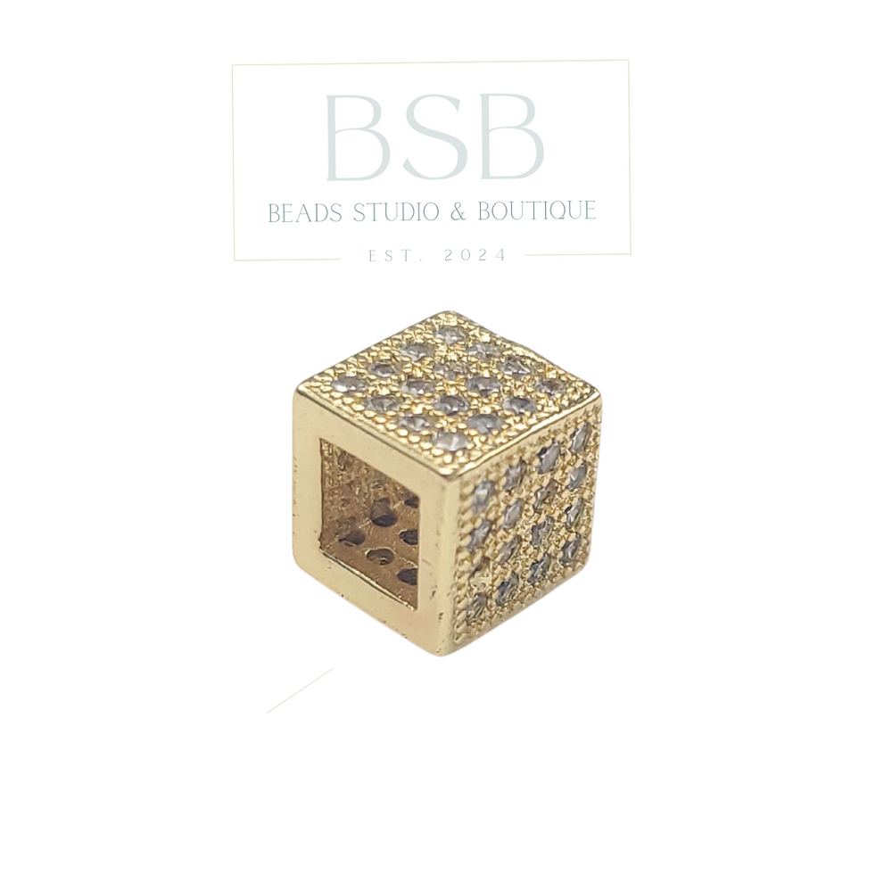 Cube Spacer Cubic Zirconia Beads