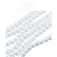 8mm Glass Pearl Beads Strand