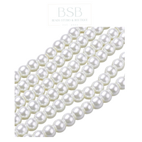6mm Glass Pearl Beads Strand