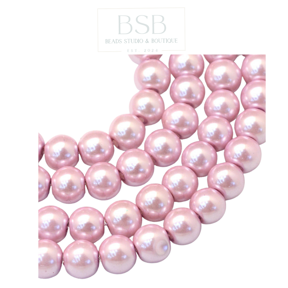 6mm Glass Pearl Beads Strand