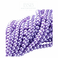 4mm Glass Pearl Beads Strand