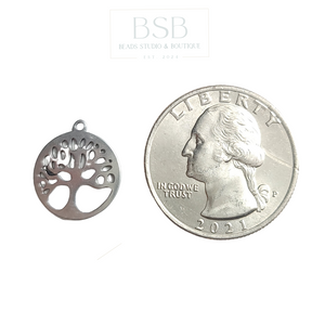 Stainless Steel Tree of Life Medal Pendant