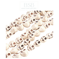 Skull Howlite Beads Strand