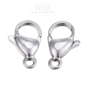 Stainless Steel 15mm Lobster Clasps (6pcs)