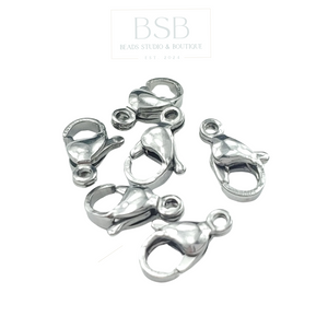 Stainless Steel 12mm Lobster Clasps (6pcs)