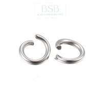 8mm Stainless Steel Jump Rings (20pcs)
