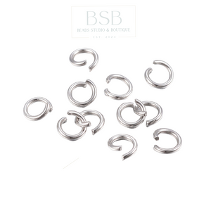 8mm Stainless Steel Jump Rings (20pcs)