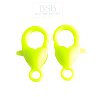 22mm Plastic Lobster with Heart Clasps (2pcs)
