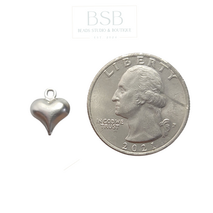 Stainless Steel Heart Pendant (5pcs)