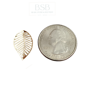 Leaf Gold Plated Pendant (2pcs)