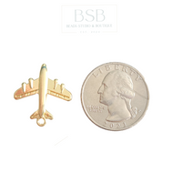 Airplane Gold Plated Pendant