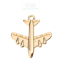 Airplane Gold Plated Pendant
