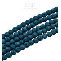 8mm Natural Lava Beads Strands, round