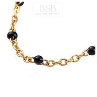 Stainless Steel Handmade Enamel Ball Chain Necklace