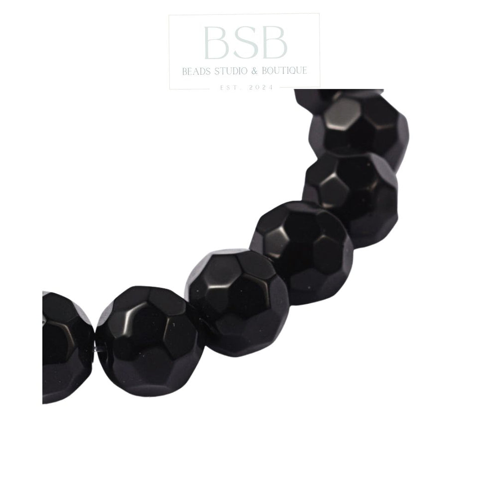 10mm Normal Glass Faceted Beads Strand