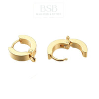 Stainless Steel Huggie Hoop Earring (2pcs)
