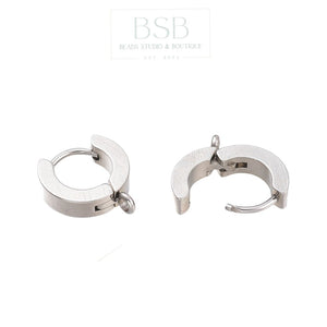 Stainless Steel Huggie Hoop Earring (2pcs)