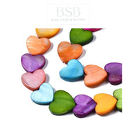 12mm Heart Shell Beads Strand
