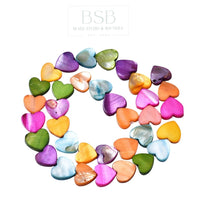 12mm Heart Shell Beads Strand
