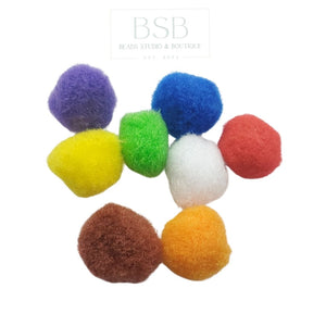 12~19mm Pompons Beads (6pcs)