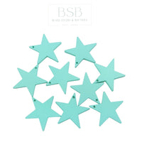 Spray Painted Rubberized Star Acrylic Beads
