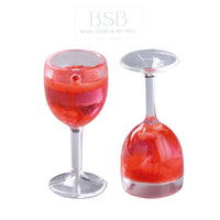 Wine Glass Cup Pendant (2pcs)
