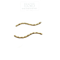 Twisted Curved Gold Plated Tube (4pcs)
