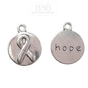 Cancer Tie/Hope Medal Pendant (3pcs)