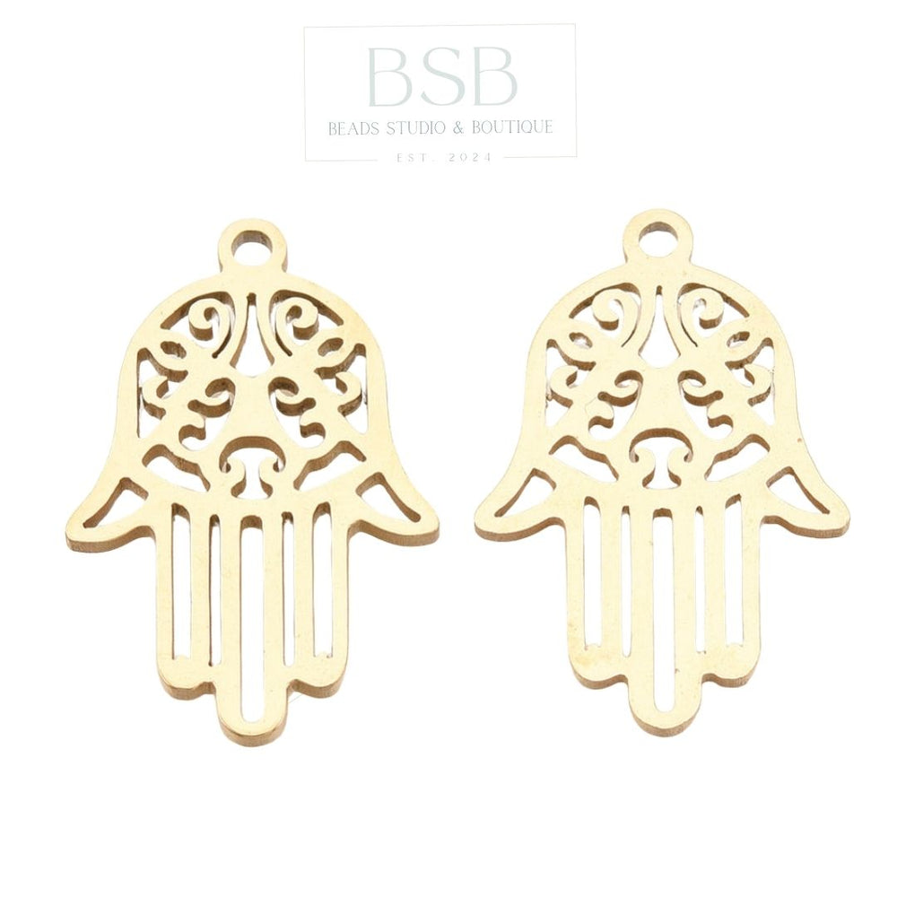 Stainless Steel Hamsa Hand Pendant