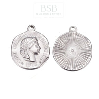 Stainless Steel Coin Pendant
