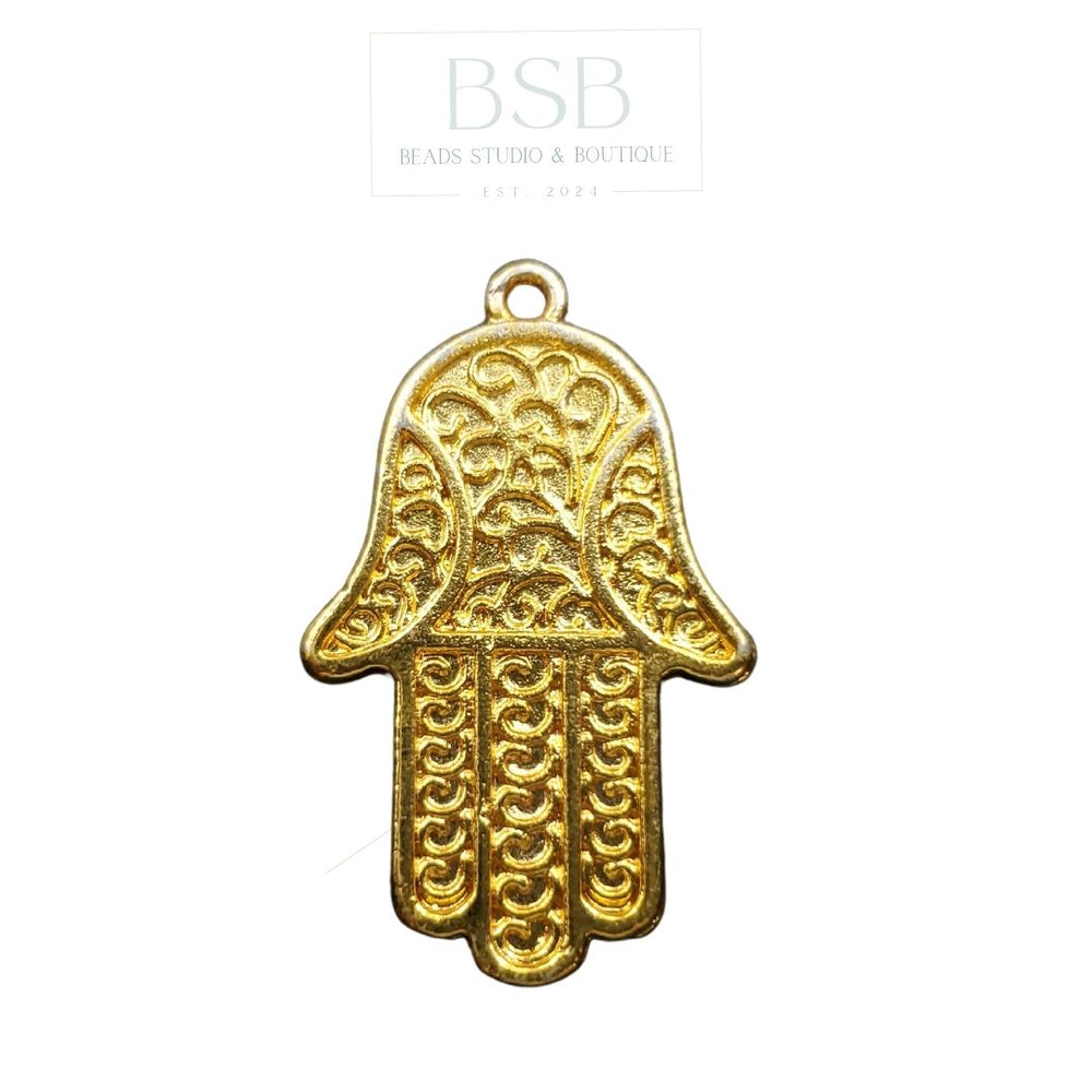 Hamsa Hand Gold Plated Pendant