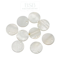 18mm Flat Round Shell Pendant (4pcs)
