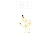 Cactus Gold Plated Pendant (2pcs)
