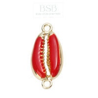 Sea Shell Gold Plated Link (2pcs)