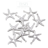 Stainless Steel Starfish Pendant (5pcs)
