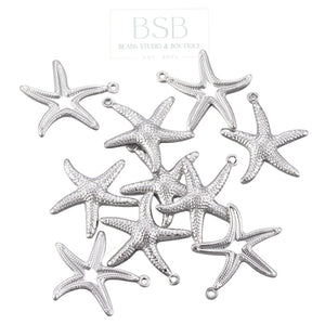 Stainless Steel Starfish Pendant (5pcs)