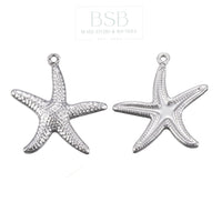 Stainless Steel Starfish Pendant (5pcs)
