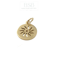 Stainless Steel Sun Medal Pendant
