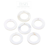 Circle Ring Freshwater Shell Pendant (6pcs)
