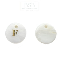 Letter F Shell Pendant