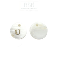 Letter U Shell Pendant