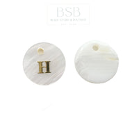 Letter H Shell Pendant